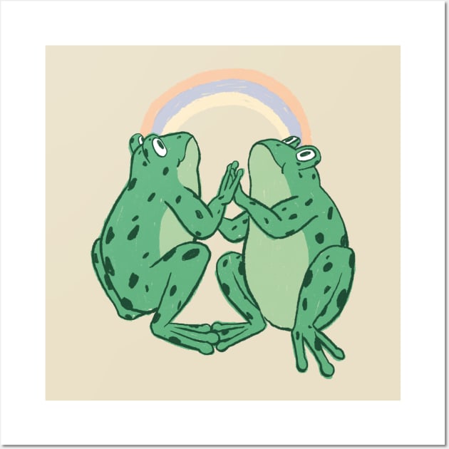 frog rainbow Wall Art by annyamarttinen